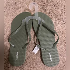 Old Navy Green Flip Flops